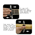 Miniatyrbillede 4 af 5: 2 Pak Guitar Rullende Capo Glidende Justerbar Rustfrit Stål Modulationsklemme