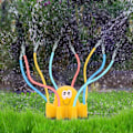 Miniatyrbillede 3 af 4: Have sprinkler, automatisk græsplænesprinkler, sjov blæksprutte græsplæne have vanding udstyr til vanding af planter blomster og børn leger med vand Red