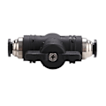 Miniatyrbillede 2 af 5: 2-vejs akvarieluftstrømskontrol CO2-regulator manuel tænd/sluk-ventil til 6 mm rør
