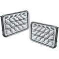 Miniatyrbilde 1 av 4: 2 stk 4x6 tommers 90w LED-pærer krystallklare frontlykter rektangulære erstatnings forseglede frontlykter