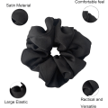 Miniatyrbillede 3 af 5: Sorte Scrunchies til Hår, Store Hår Scrunchies, Elastiske Bløde Hårbånd Scrunchie Hårbånd Hestehale Kvinder Piger Dame Børn (2stk-Sort)