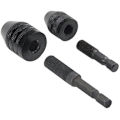 Miniatyrbild 5 av 5: 4-pack Borrchuck Snabbväxlingsadapter Mini 3-backs Borrchuck Skruvmejsel Adapter Elborr Omvandlingschuck Set