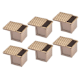 Miniatyrbilde 1 av 5: 6x Firkantet Brødform med Lokk Toastform Brødform Pullman Brødform med Lokk Non-stick Mini Vann C