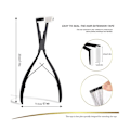 Miniatyrbilde 3 av 5: Tape In Hair Extensions Tenger Rustfritt Stål Flat Surface Extensions Tape Sealing Clamp Tenger Til
