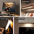 Miniatyrbillede 4 af 5: Genopladelig Badeværelsesspejl Lampe, USB Træ Skabslys Touch Dæmpbar Trådløs Badeværelseslys Spejllys Neutral Hvid Natlampe Makeup Lys
