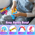 Miniatyrbild 2 av 5: Sensoriska fidgetleksaker för barn: 6-pack texturerad silikonfidgetsticka för stress, ångest, autism, ADHD, tysta skrivbordsfidgets för klassrum, resor