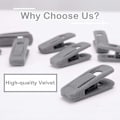 Miniatyrbillede 4 af 5: Fløjlsbøjle Clips, Buksebøjle Fløjlsclips, Stærke Fingerclips Perfekte Til Tynde Fløjlsbøjler (20stk)