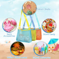 Miniatyrbild 5 av 5: Strandleksak Mesh Strandväska Barn Skalinsamlingsväska Strand Sandleksak Tote för att hålla skal Strandleksaker Sandleksaker (Endast väskor, en uppsättning av 3)