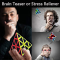 Miniatyrbillede 5 af 7: 3x3 3x3x3 Pyramide Cube Glat Hastighed Pyraminx Magisk Terning 3D Puslespil Hjerne Teaser Strømpe Fyldstof til Børn og Voksne Carbon Fiber