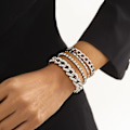 Miniatyrbild 1 av 5: 4 st Ormbenskedjearmband Set för Kvinnor Silver One-size