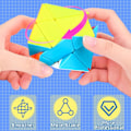 Pikkukuva 5 / 7: 3×3 Magic Speed Cube Axis Cube Tarraamaton Sujuva Ammattimainen Palapelikuutio 3D Aivojumppa Palapeli Taikalelu Koulutuksellinen Nopea Kuutiolelu Lapsille, Aikuisten