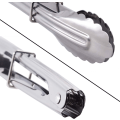 Miniatyrbilde 4 av 5: Mini rustfrie serveringstenger i rustfritt stål, små metalltenger for servering av mat, matlaging, salat, grilling (7 tommer, 3 stk.)