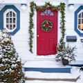 Miniatyrbilde 2 av 5: Kunstig Julekrans med Furukongler Røde Bær LED Lys Girlander for Inngangsdør Vegg Bondegård Innredning Utendørs Innendørs Festtilbehør 40 cm-colourful lights