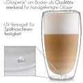 Miniatyrbillede 4 af 5: Design Latte Macchiato Glas (4 X 450ml) - Dobbeltvæggede Glas Lavet Af Borosilikatglas