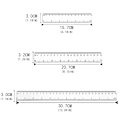 Miniatyrbild 2 av 7: Plastlinjal Set, Genomskinlig Linjal Transparent Rak Linjal Splittersäker Linjal Splittersäker Linjal 6 8 12 Tum (15 20 30cm) Mätlinjal Verktyg Linjal