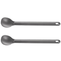 Miniatyrbillede 1 af 5: 2 stk. Titanium Skeer 21,5 cm x 3,9 cm Camping Skeer Udendørs Spisebestik Langskaftet Titanium Skeer