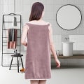 Miniatyrbild 3 av 5: Varm Bärbar Badhandduk Wrap Mjuk Fluffy Hög Vattenabsorberande Duschöverdrag Kvinnor Bad Wrap Handduk