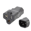 Pikkukuva 1 / 5: Tee-se-itse-virtajohtimen sovitin IEC320 C14 uros Nema 5-15/20r naaras