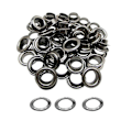 Miniatyrbilde 2 av 5: 14 mm Jernmaljer Grommet og Skiver Gunmetal Black 500 pcs x 14mm