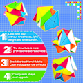 Pikkukuva 2 / 7: 3×3 Magic Speed Cube Axis Cube Tarraamaton Sujuva Ammattimainen Palapelikuutio 3D Aivojumppa Palapeli Taikalelu Koulutuksellinen Nopea Kuutiolelu Lapsille, Aikuisten