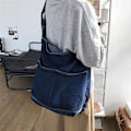 Miniatyrbilde 2 av 2: Canvasveske Tote Bag Com for Kvinner Dark Blue