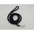 Miniatyrbilde 5 av 5: Hundeforing av nylon, tau for hunder, treningsforing for mellomstore og store hunder med rustfritt stålspenne, 1,5 m lang og 1,2 cm bred (svart)