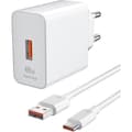66W Supercharge snabbladdare för Honor 90 Lite / 200 Lite – Inkluderar 6A USB-C-kabel (1m)
