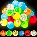 Julstudsbollar – IHABOR – 12 bollar – Giftfritt gummi – Självlysande – Juldesigner