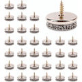 Miniatyrbillede 1 af 5: 32 stk. stoleglidere, 28 mm diameter stoleglidere. Møbelglidere med 5 mm tykke filtpude er ideelle til beskyttelse af stoleben, med nem installation af Sc