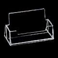 Miniatyrbillede 5 af 5: Transparent skrivebords hylde opbevaring display stativ akryl plastik transparent skrivebord visitkort holder (hvid)
