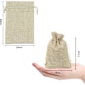 Miniatyrbillede 5 af 5: 30 stk. linnedposer med snøre, linnedemballageposer, gule jute-gaveposer smykkeposer 10*15CM