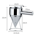 Miniatyrbilde 9 av 9: Batter Batter Dispenser i rustfritt stål med stativ for kake Donuts Cupcake Pankake Baking