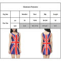 Miniatyrbillede 3 af 5: Damekjole med Union Jack, Rød Hvid og Blå Union Jack Flag, Klassisk Ærmeløs Minikjole, Kongelig Kroningsfest Kostume