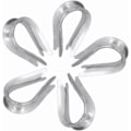 Miniatyrbillede 1 af 5: 50 stk. Wire Rope Thimble Wire Rope Clips Rustfrit Stål Kabel Rigging Værktøjer til Skibsbygning (M6 (6mm))