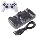 Miniatyrbild 2 av 5: Abs för Ps3 Dual Controller Laddare Snabbladdningsdockningsstation med ljus
