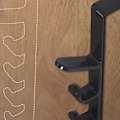 Miniatyrbillede 5 af 5: 2 stk. Over Door Hook Multi-purposes Soveværelse Dør Hanger Ingen Boring Dør Opbevaring Hylde Dør Håndklæde Hylde Med 5 Kroge