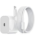 Pikkukuva 1 / 6: iPhone-pikalatausadapteri C-Lightning-virtalähteeseen 20 W + 2 m:n datakaapeli valkoinen