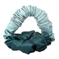 Värmelös Lock Scrunchie Sovande Hårband Satin Elastisk Hårknut Tillbehör Hårrullare Blue