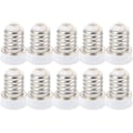 Miniatyrbillede 1 af 3: 10 stk. Pære Adapter Lampeholder Adapter E14 Til E12 Pære Adapter Forsyning