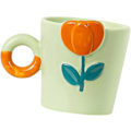 Miniatyrbillede 1 af 5: Kop Keramisk Krus Tulipankrus Kaffekrus Stort Kaffekrus Tulipankaffekrus Keramisk Drikkekrus Genanvendeligt Latte Krus til Kaffe Keramisk Vandkrus Bærbart