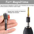 Miniatyrbillede 4 af 5: 3 stk. Hex Skaft Magnetiske Forlængelsesstænger 60mm Hex Skaft Skruetrækkerbit Holder 6.35mm Elektrisk Boremaskine Forlængelsesholder Til Hurtig Udløsning Boremaskine Bit Og Sc