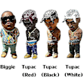 Miniatyrbild 3 av 4: Handgjord Legend Minnesmärke Staty Skulpturer Modell Harts Prydnader Skrivbord Heminredning Present Tupac Red