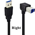 Miniatyrbillede 5 af 5: USB3.0 Kabel Høj Hastighed AM/BM Kabel til Printer, Skærm, Dockingstation Bend down