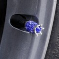 Pikkukuva 3 / 3: Rengasventtiilin korkit Bling Diamond autolle, kuorma-autolle, pyörälle, pyörän lisävarusteet 4 kpl - Deep Blue