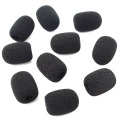 Miniatyrbillede 1 af 5: 100 stk. Mikrofon Headset Grill Vindskærm Svampe Skum Sort Mikrofon Dæksel 30mmx8mm