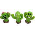 Miniatyrbillede 8 af 8: Have-sæt med kaktus, tre små blomsterbonsai-ornamenter, kaktussculptur, miniature-have-sæt til Halloween, udendørs dekorationer til hjemmet, landskab
