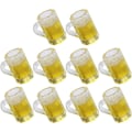 Miniatyrbilde 1 av 5: 10 stk. Mini ølglass Shot Glass 1:12 Små ølglass Miniatyr Ølsmaking Glass for Late som leker Læring Pedagogisk leketøy Dukkehusdekorati