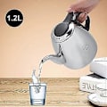 Miniatyrbillede 3 af 5: Tekander til induktionskomfur med varmebestandigt håndtag, kaffekande i rustfrit stål, tekedel, te- og kaffesæt (1,2L)