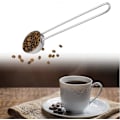 Miniatyrbilde 3 av 4: Kaffeskje Rustfritt Stål Måleskje Langt Håndtak med Krok Spiseskje for Kaffe Te Sukker Bønner (Stil Lang)