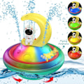 Miniatyrbild 1 av 4: Sprayvattenleksak Spin Baby Lysande Badleksak, Automatisk Sensor Spray Duschleksak med LED, Badkar Pool Badleksak Present till 1 2 3 4 5 År Gamla Pojkar Flickor MOON
